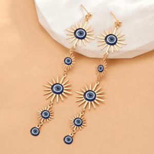 Aretes largos de Ojos Turcos